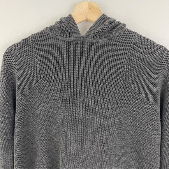 ATHLETA Arbor Green Rest Day Pima Cotton Knit Sweater Hoodie - Picture 4 of 12